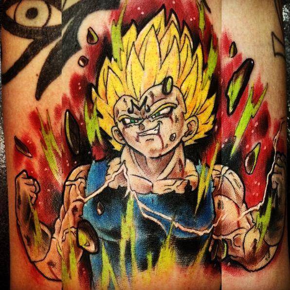 Тату для Геймеров с Вегетой (Dragon Ball)