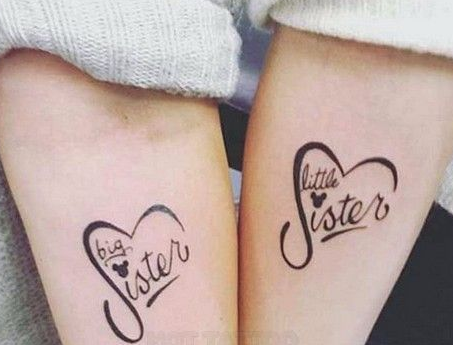 Идеи парных тату для сестер