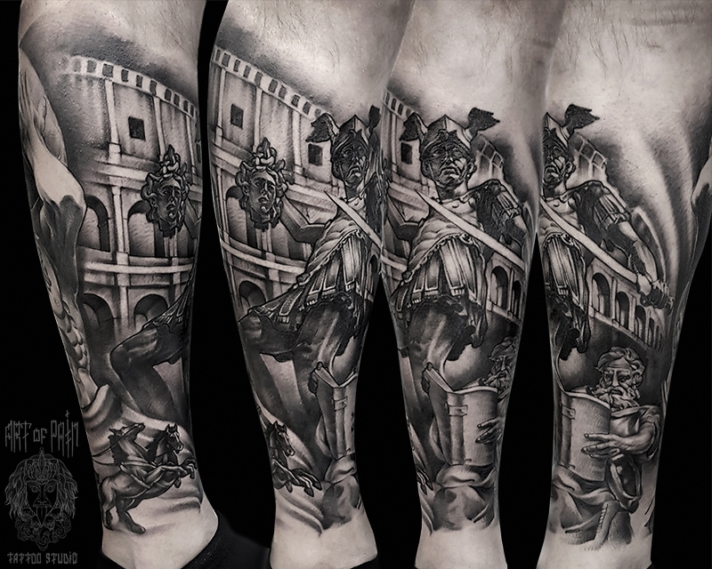 Тату в греческом стиле: Персей