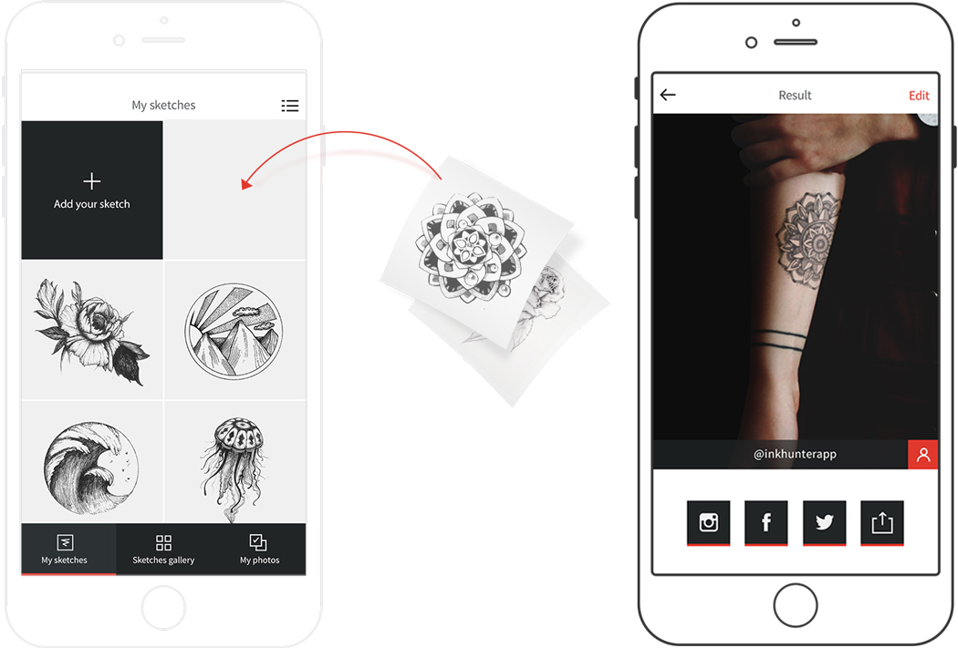 Приложение InkHunter