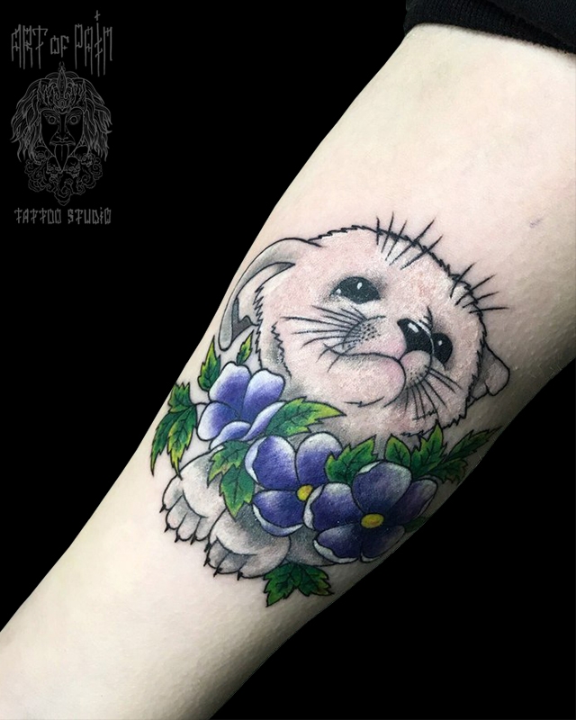 Лиса - популярная у девушек тату