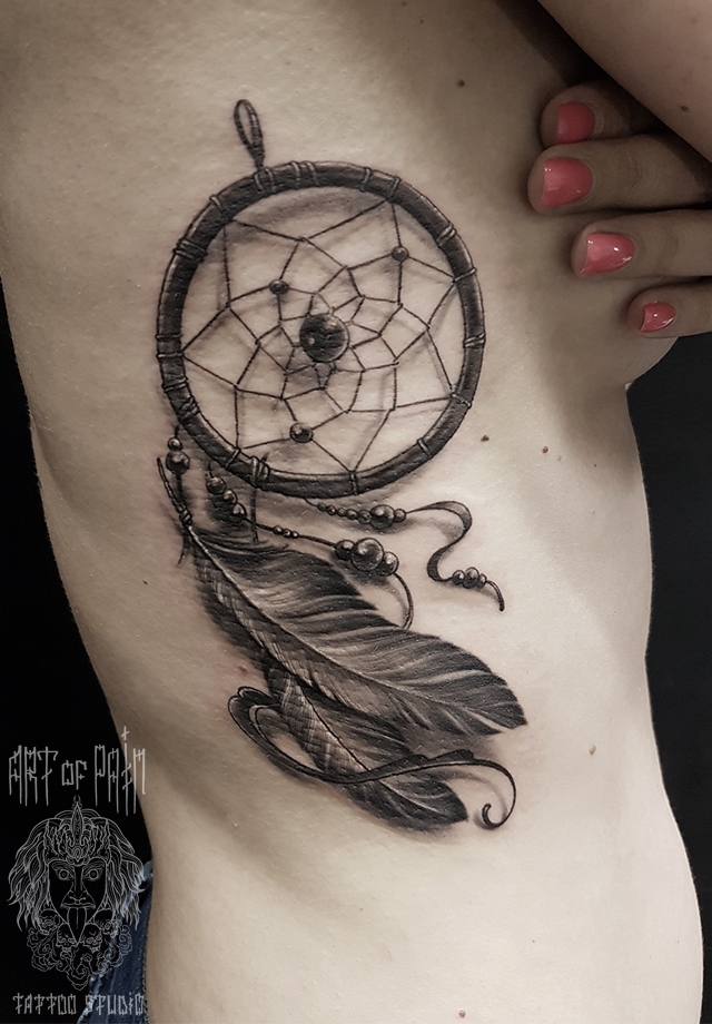 Ловец снов - популярная у девушек тату