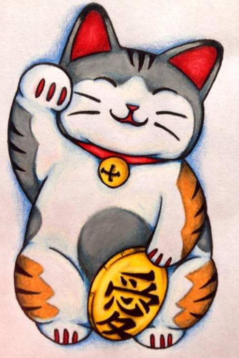 Манэки-нэко тату