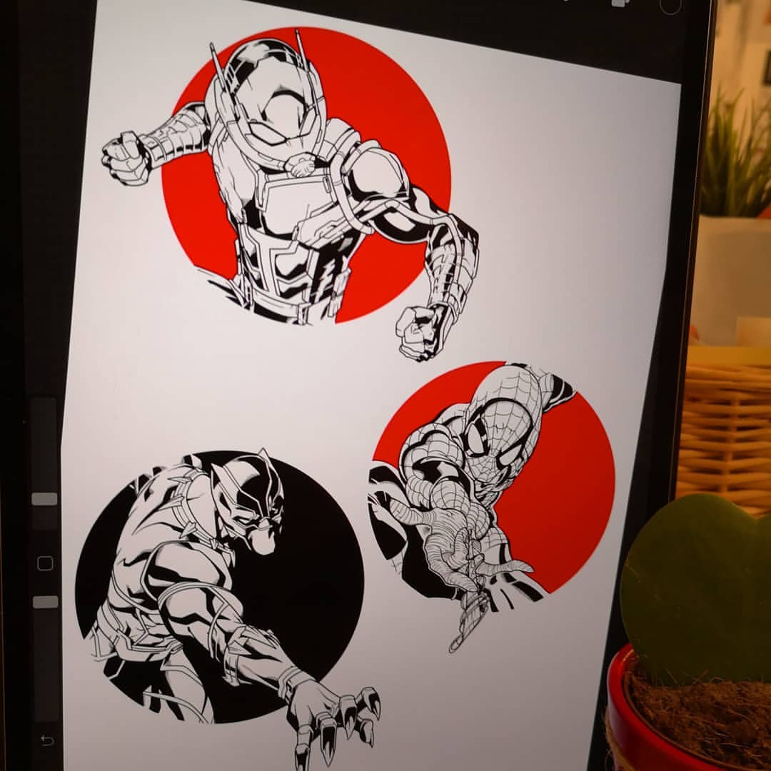 Эскизы тату героев Марвел