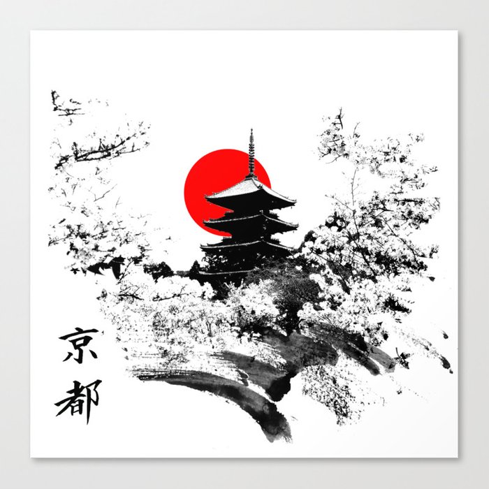 Японская пагода: эскиз тату