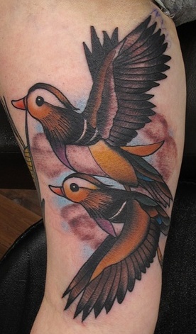 Тату уточки-мандаринки