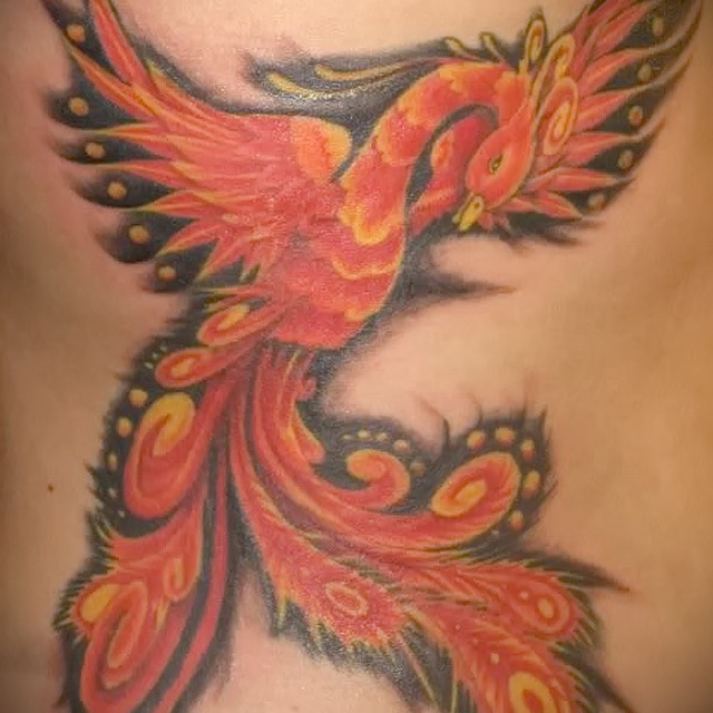 тату славянской тематики с жар-птицей