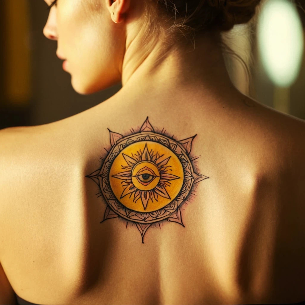 эскиз женской тату на спине