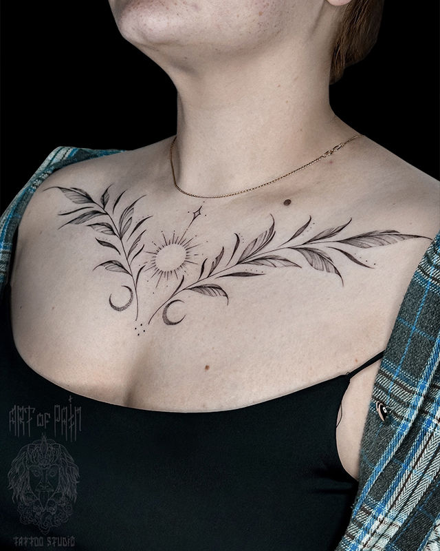 тату на груди