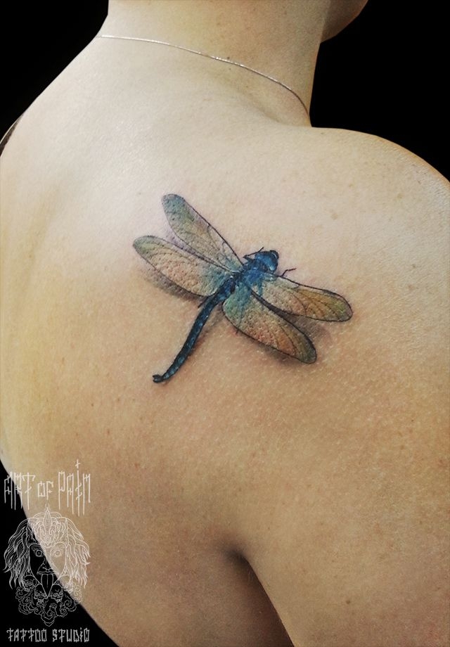 Маленькая тату стрекоза