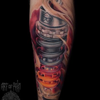 тату на икре у мужчины