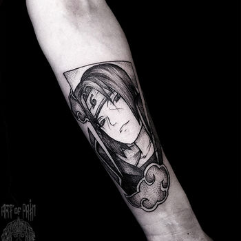 тату аниме на руке