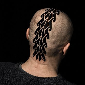 тату на голове