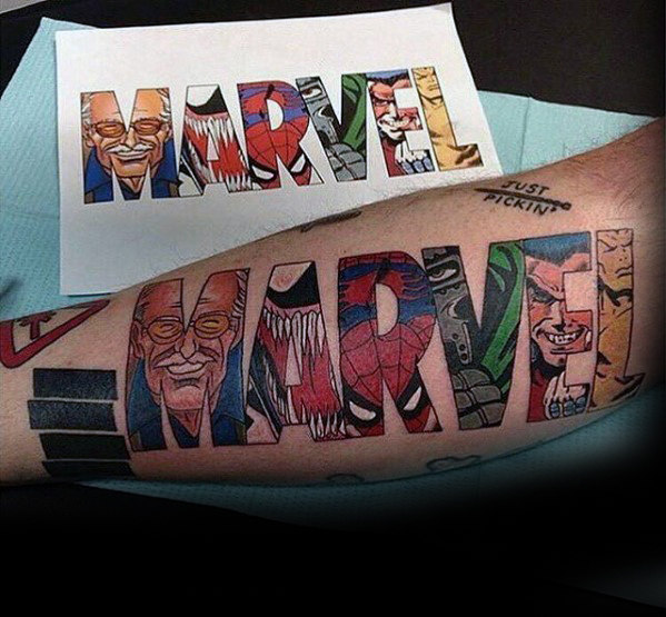 Татуировки для фанов Marvel