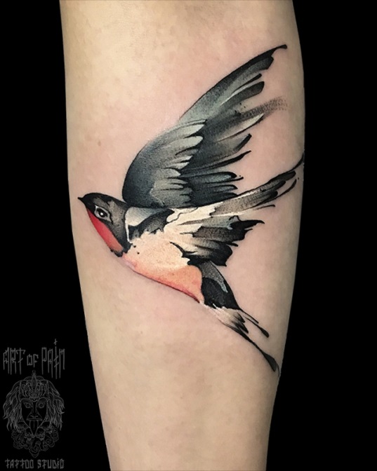 Птицы татуировки: значение и фото