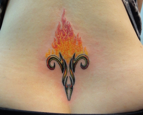 Астрологическая татуировка – овен и огонь