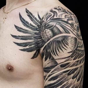 Татуировки на плече мужские и значение (45+ фото)