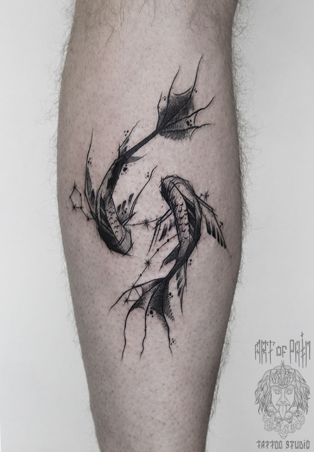 Значение тату знак зодиака Рыбы