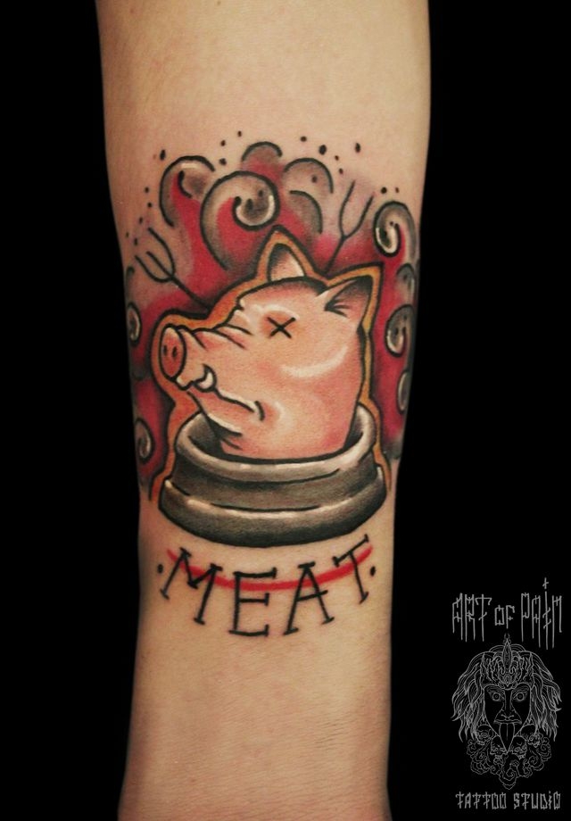 свинья с татуировками из мультика | Дзен