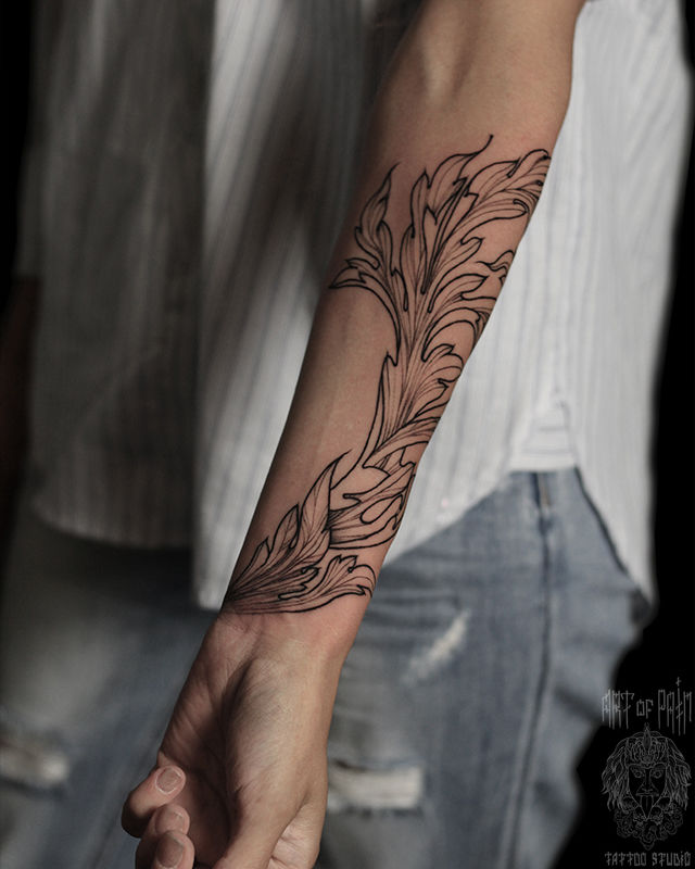 Татуировка женская орнаментал на предплечье узор (внутренняя часть руки) – Мастер тату: Надежда Полякова