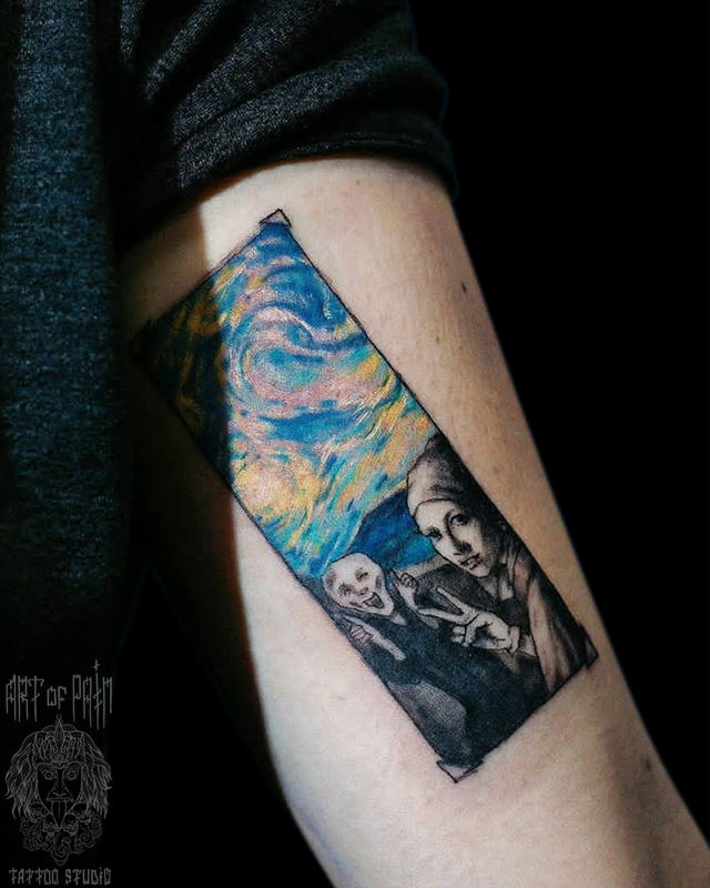Татуировка женская графика на руке живопись, картины – Мастер тату: 
