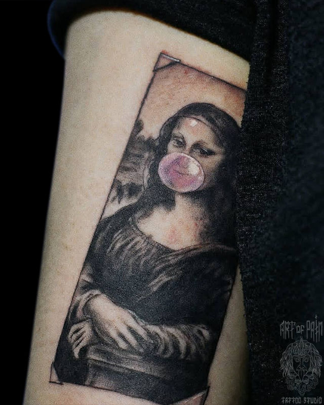 Татуировка женская графика на руке Мона Лиза – Мастер тату: 