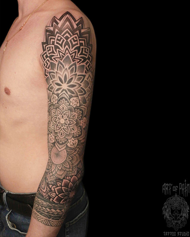 Татуировка мужская орнаментал тату-рукав орнамент – Мастер тату: 