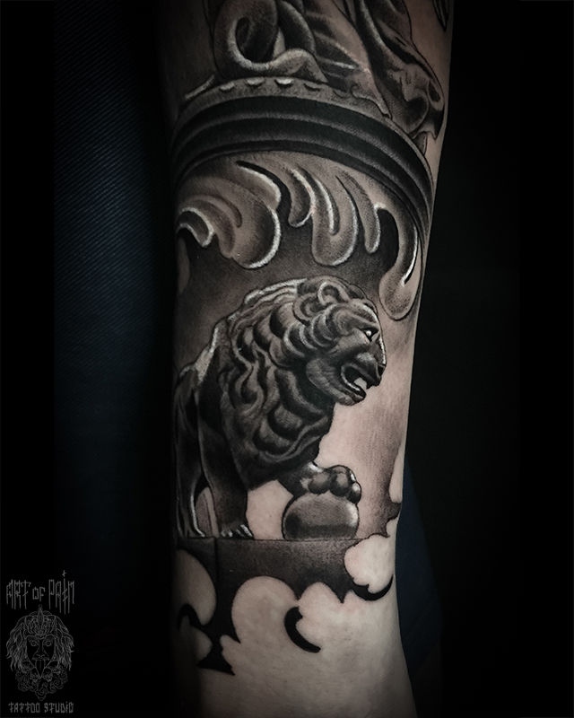 Татуировка мужская реализм чикано на руке лев – Мастер тату: Анастасия Юсупова