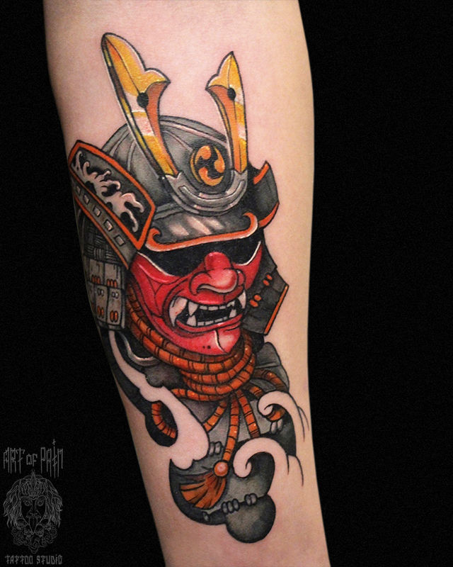 Татуировка женская япония на предплечье маска – Мастер тату: 