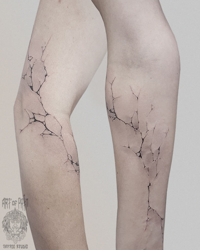 Татуировка женская реализм на руке трещины – Мастер тату: 