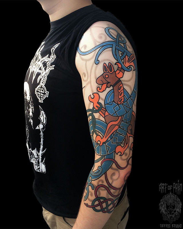 Татуировка мужская кельтика на плече орнамент – Мастер тату: 