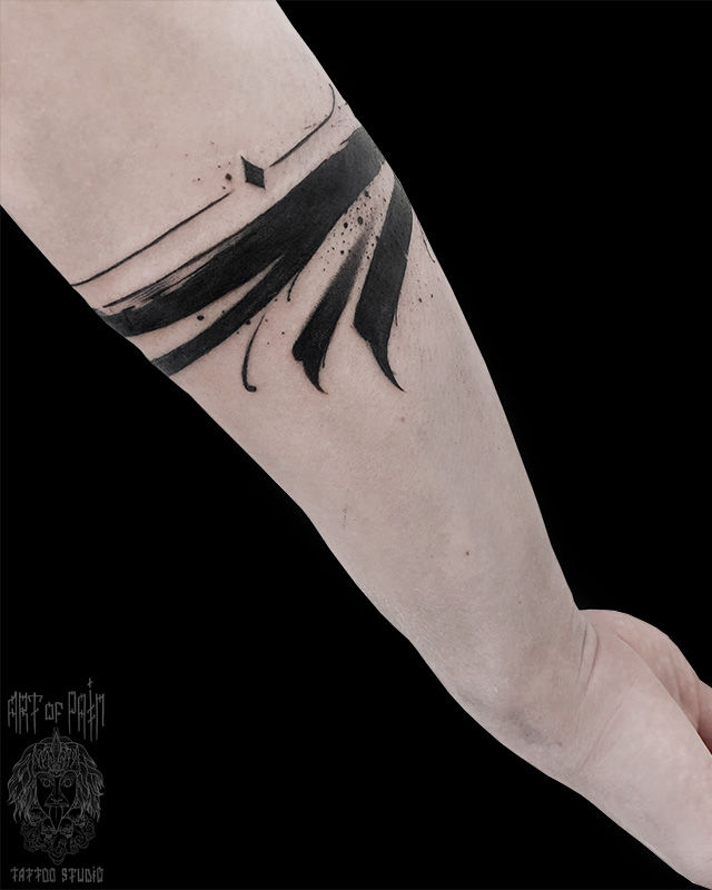 Татуировка мужская графика на предплечье браслет – Мастер тату: 
