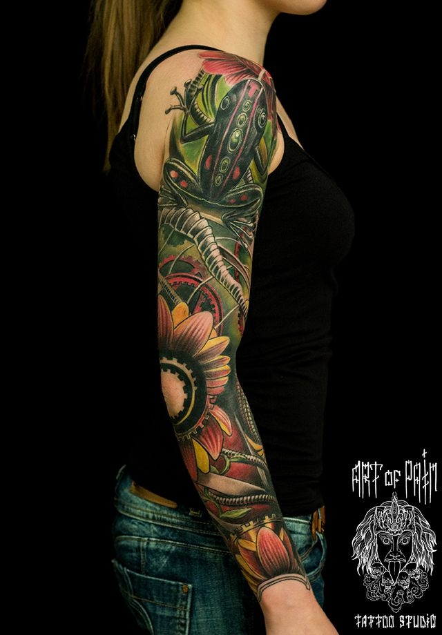 Татуировка женская фентези на руке цветы – Мастер тату: 