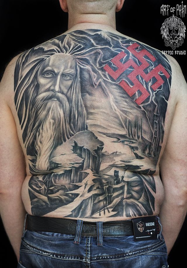 Татуировка мужская фентези на спине славянская – Мастер тату: 