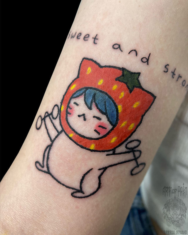 Татуировка женская графика на руке котик – Мастер тату: Евгения Шмидт