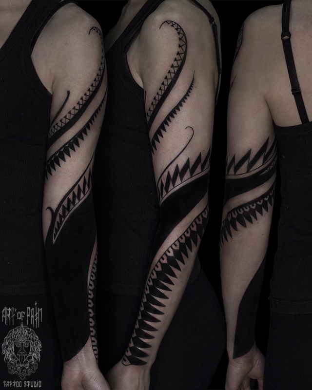 Татуировка женская полинезия тату-рукав – Мастер тату: 