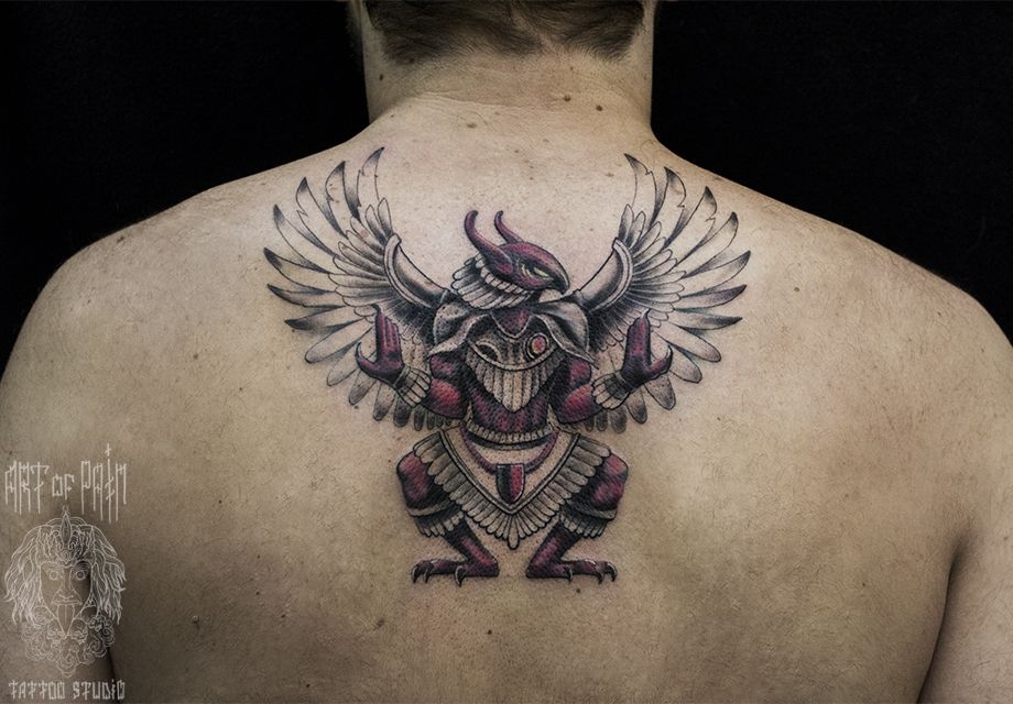 Татуировка мужская графика на спине египетская – Мастер тату: 