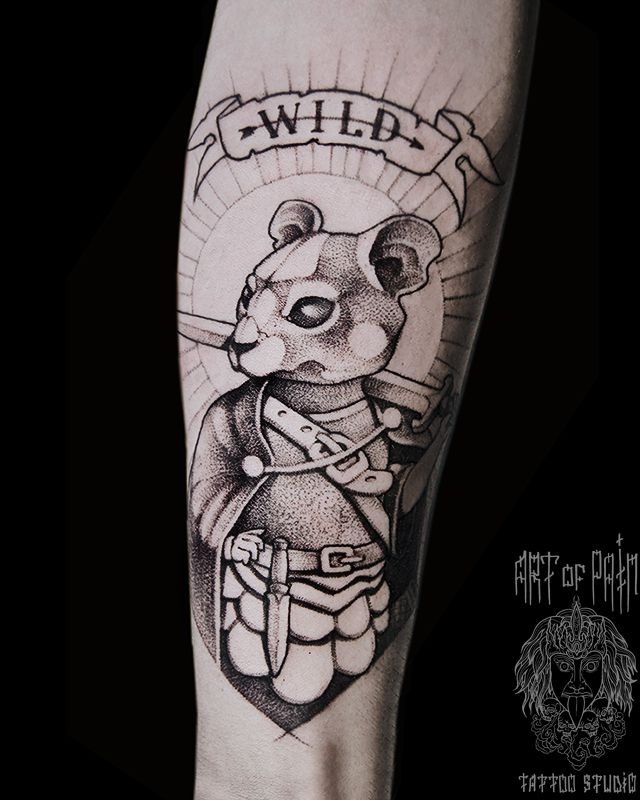 Татуировка мужская графика на предплечье мышь – Мастер тату: 
