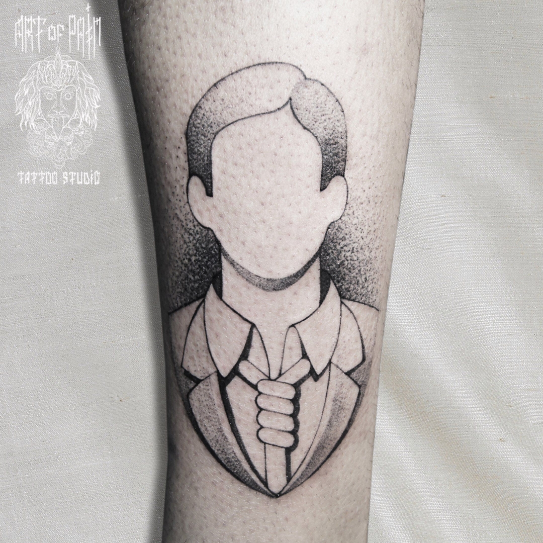 Татуировка мужская графика на предплечье портрет без лица – Мастер тату: 