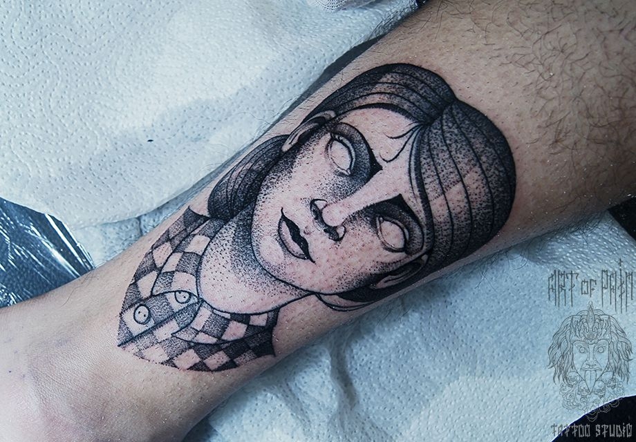 Татуировка мужская графика на предплечье женский портрет – Мастер тату: 