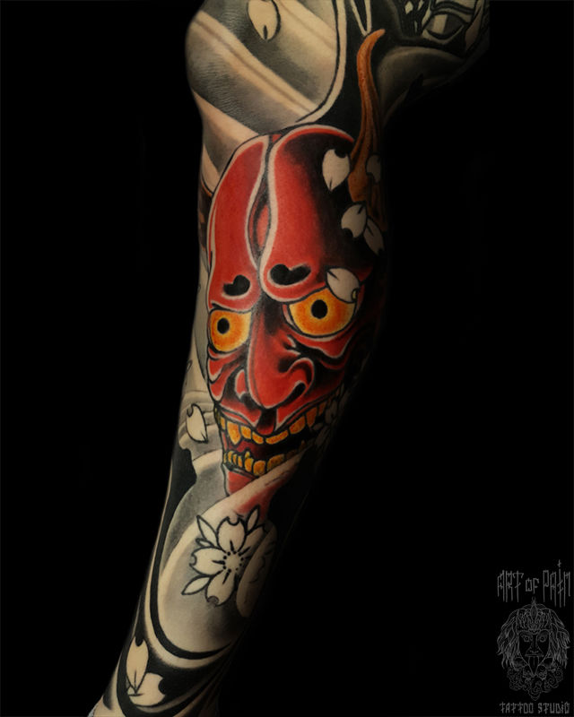 Татуировка мужская япония на голени ханья – Мастер тату: 