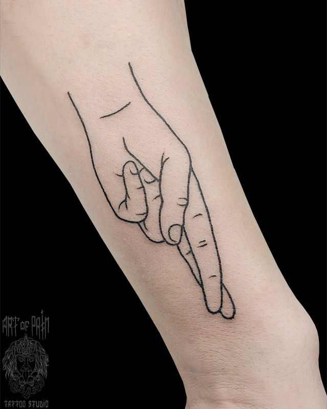 Татуировка женская графика на предплечье рука – Мастер тату: Евгения Шмидт