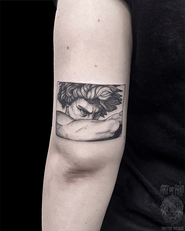 Татуировка женская графика на руке портрет – Мастер тату: Мария Котова
