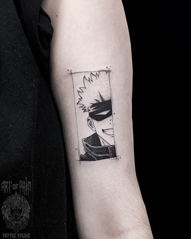 Татуировка женская графика на руке аниме портрет – Мастер тату: Мария Котова