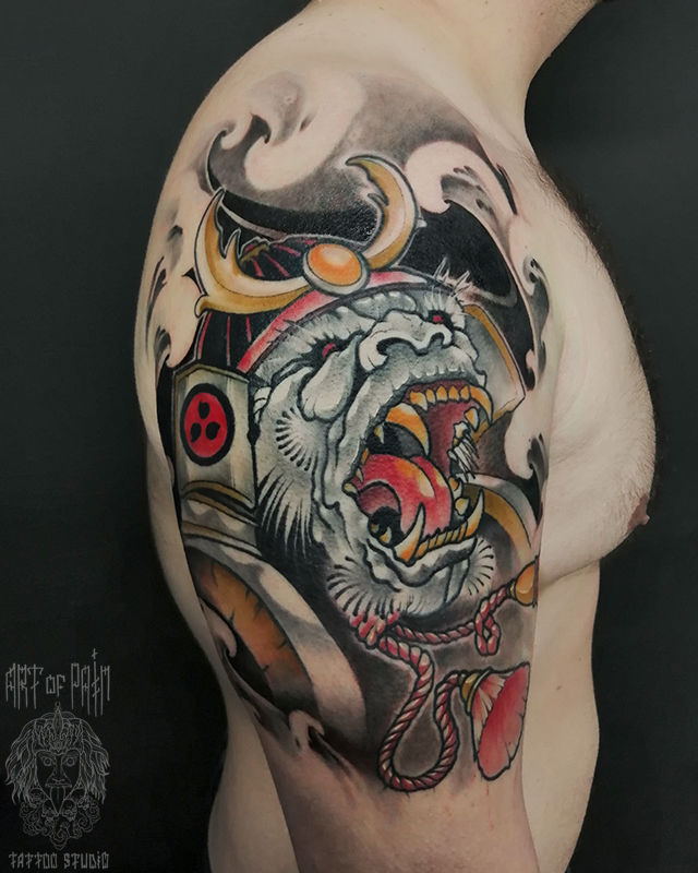 Татуировка мужская япония на плече обезьяна – Мастер тату: 