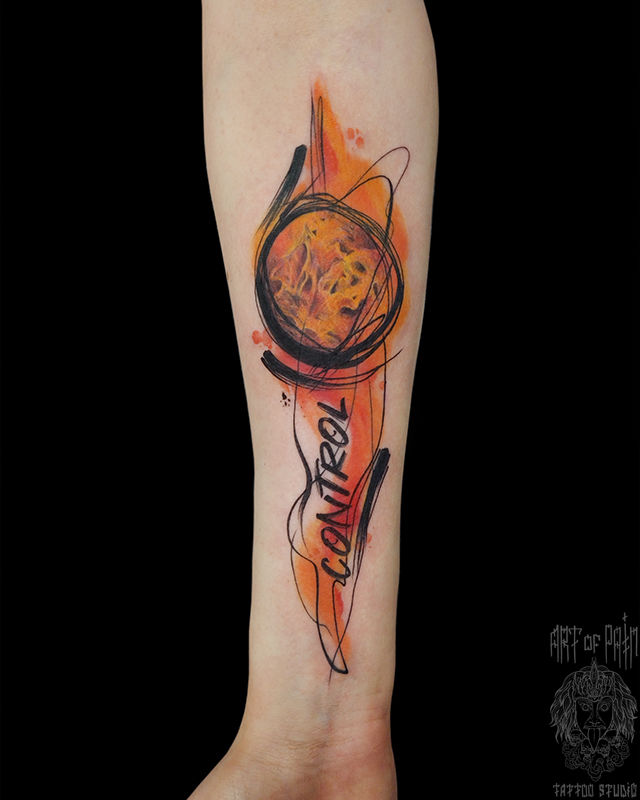 Татуировка женская акварель на предплечье надпись – Мастер тату: Анастасия Родина