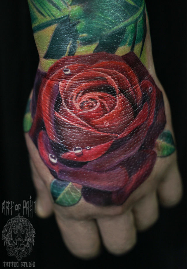 Татуировка мужская реализм на кисти роза – Мастер тату: Александр Pusstattoo