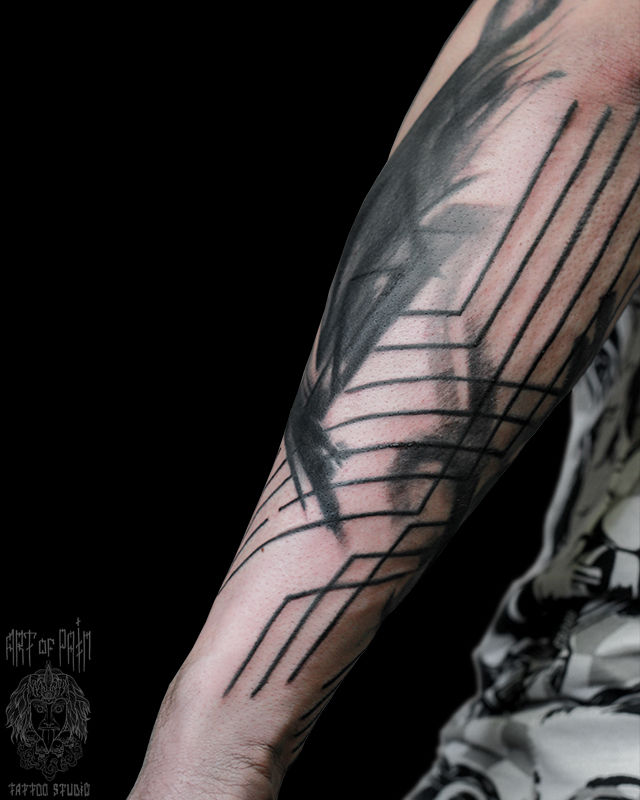 Татуировка мужская графика на руке узор абстракция – Мастер тату: 