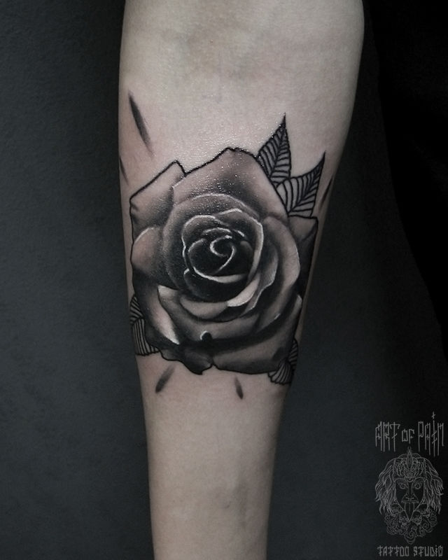 Татуировка мужская реализм на предплечье роза – Мастер тату: Александр Pusstattoo