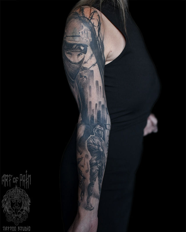 Татуировка женская реализм тату-рукав человек – Мастер тату: 